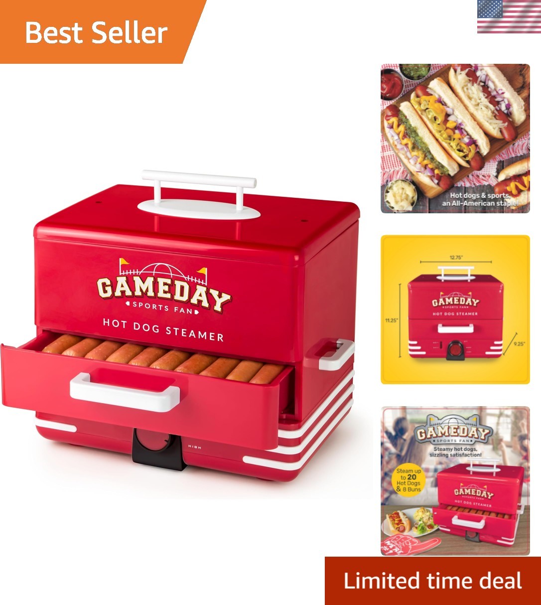 Effortless Hot Dog Steamer & Multi-Use Bun Warmer &ndash; Gather