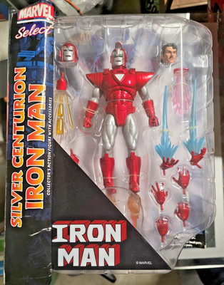 MARVEL SELECT SILVER CENTURION IRON MAN ACTION FIGURE - 2021 Multicolor! MIP!