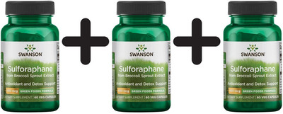 3 x Swanson Sulforaphane, 400mcg - 60 vcaps (207,33 EUR/kg)
