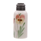 Victorian Era EAPG Unknown Maker Pansy  Milk Glass Cylinder Salt Shaker 4" Tall