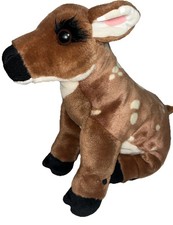 Wild Republic Fawn Deer Plush Brown White Spotted Long Eyelashes