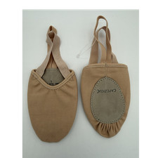 Capezio Canvas Pirouette II Half-Shoes Beige Nude Unisex Size Large