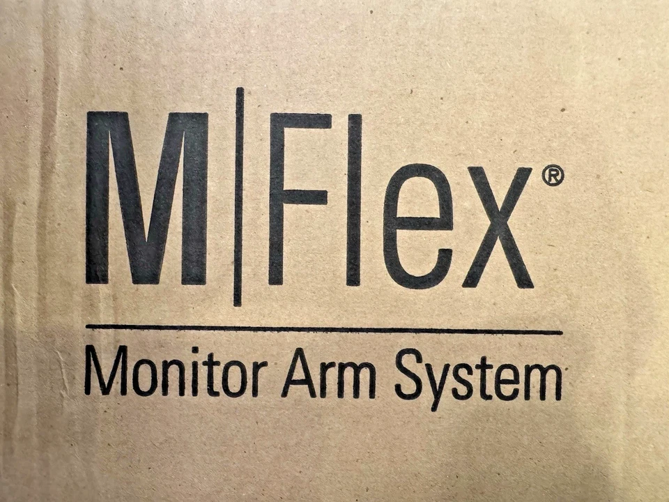 Humanscale M-Flex M2 Monitor Arms~Silver/Gray for 2 Monitors, NEW IN BOX - Image 2 of 4