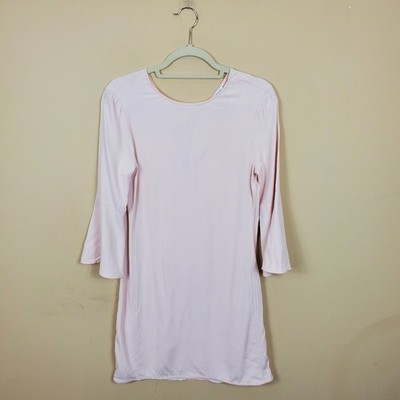 Sandro Wood Trumpet-sleeve Dress in Pink Size S