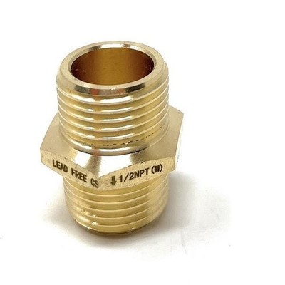G Thread (British BSPP) Male to NPT Male Lead-Free Adapter (1/2'' x 1/2'')
