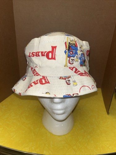 Vintage Pabst Blue Ribbon Bucket Hat Size Small