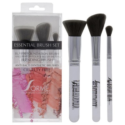 Sorme Essential Makeup Brush Set 3 Pc Foundation Contour Blending Brushes