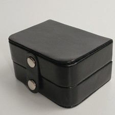 Small Travel Jewelry Box Black 3.25" x 2.5" x 1.75"
