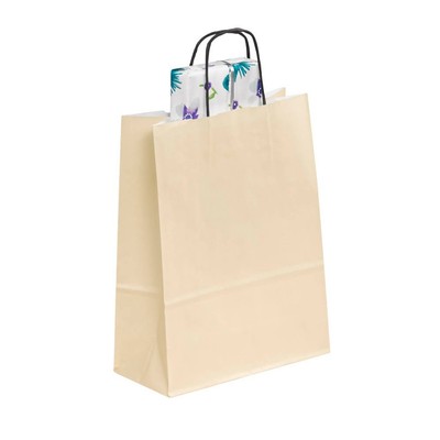 50 VP Papier-Tragetaschen Toptwist ivory 24,0 x 31,0 cm