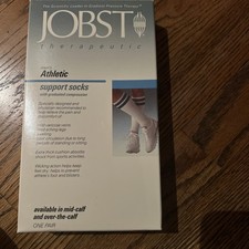 Jobst For Men White 8-15 mmHg Knee CT Compression Socks Size Medium