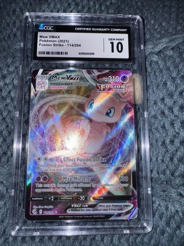 CGC 10 Mew VMAX 114/264 Swsh08: Fusion Strike Holo