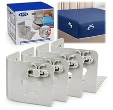 Bed Sheet Holders for Corners, Fitted Sheet- Fits All Mattress Sizes- (4) Pack