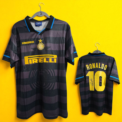 FC INTER DE MILAN 97/98 HOME - JERSEY RETRO- SOCCER - 2XL (Run