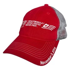 2014 F1 US Grand Prix Trucker Hat Red Gray COTA Circuit of the Americas TX NEW