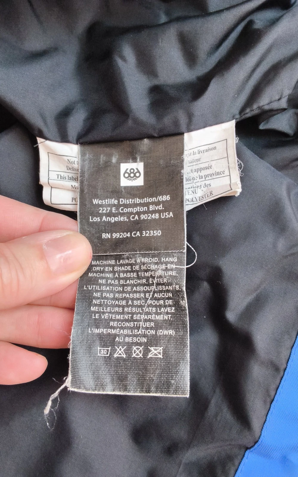 686 GLCR Hydra Thermagraph Jacket Men's M Blue/Navy Missing Snow Skirt #W5864 image 13