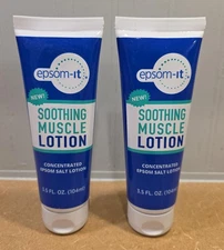 Epsom-It Soothing Muscle Epsom Salt Lotion Tube, 3.5 Fl Oz Lot of 2