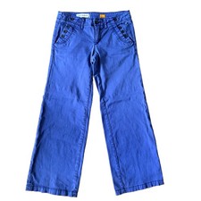 Pilcro and the letterpress Anthropologie Blue Chino Wide Leg Pants Size 25P