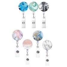 3Pcs Retractable Badge Reel Badge Holder with Alligator Clip and Keyring, Nurse