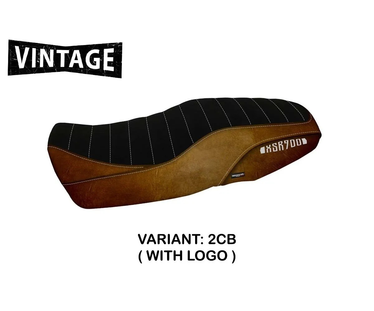 Seat saddle cover Portorico 1 Vintage Camel TPZ YAMAHA XSR 900 2016 2020 1Ms