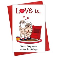 Funny Valentines Day Card - Naughty Valentines Day Card for Him Her Anniversary