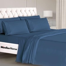 Bed Sheets Set, Super Soft 1800, 6 Piece California King Sheet Sets