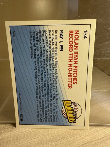 Donruss #154 1992 Nolan Ryan Texas Rangers - Imagen 2 de 2