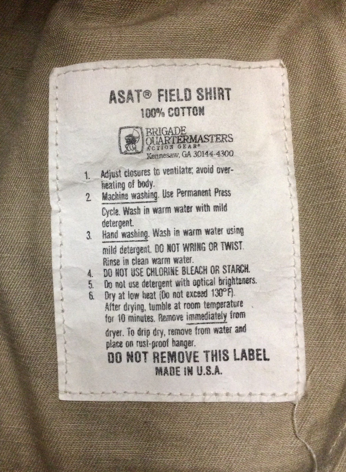 Vintage ASAT Camouflage Button Up Heavy Field Cotton Shirt Mens XXL Hunting USA