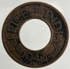 1943 India 1 Pice Coin | Collectable Grade