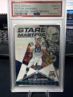 2022 Panini Mosaic Stare Masters Peyton Manning #SM-19 White Mosaic Prizm /25