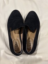 Franco Sarto Women's Jeena Ladies Slip-On Loafer Shoes Black Suade