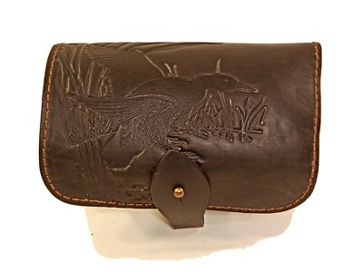 Vintage leather ammo belt pouch_ Shotgun 12 gauge, 16 and 20. New old stuck 