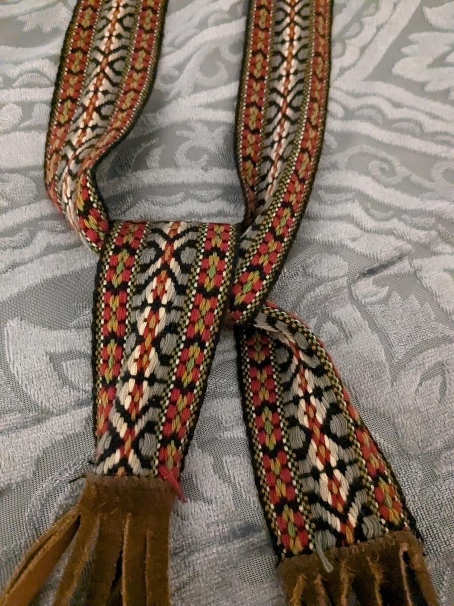Vintage 60s 70s Hippie Cloth Belt Bundle Boho Festival OS Vintage Macrame Belt Wood Bead Boho Festival 70s Hippie Tie  main image 3