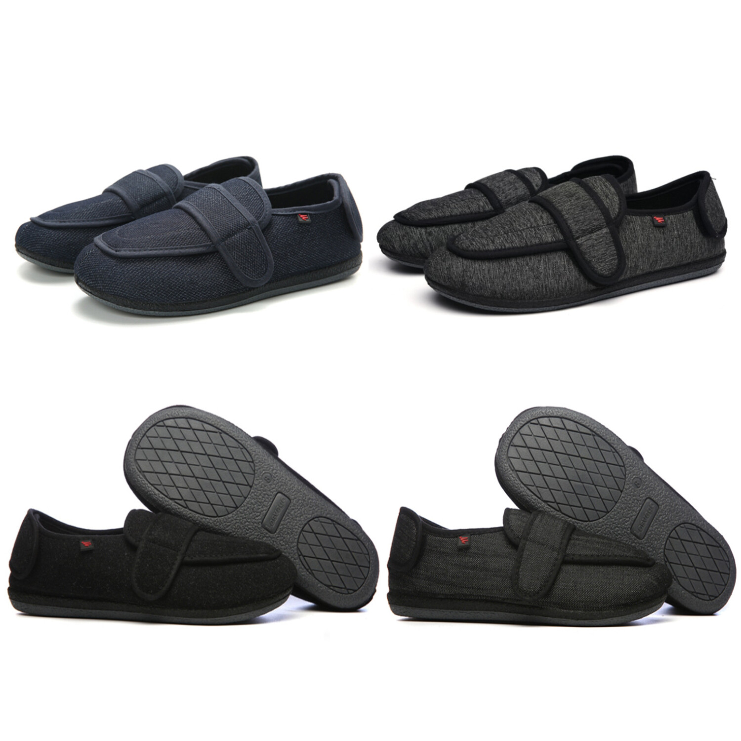 SAOLA Ciabatte uomo extra larghe apertura piede gonfio misura diabetico suola scarpa ortopedica