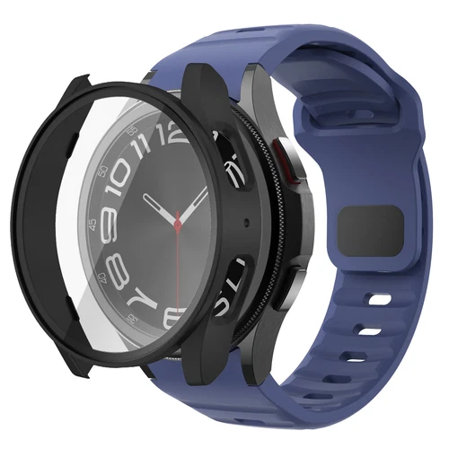 Band + Case Cover For Samsung Galaxy Watch 7/6/5/4/FE 40/44mm Silicone Strap - Picture 27 of 30