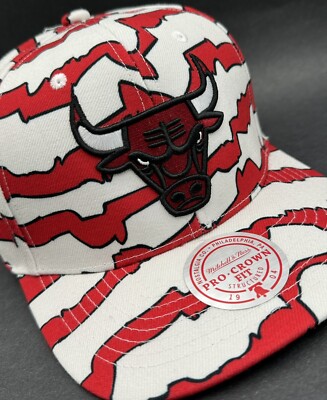 MITCHELL & NESS NBA KROOKZ ZEBRA STRIPE PRO SNAPBACK HAT CAP - CHICAGO BULLS NEW