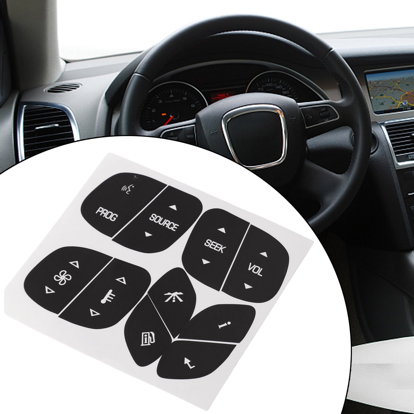 Firm Sticking Decal Stickers for Chevrolet Avalanche Steering Wheel