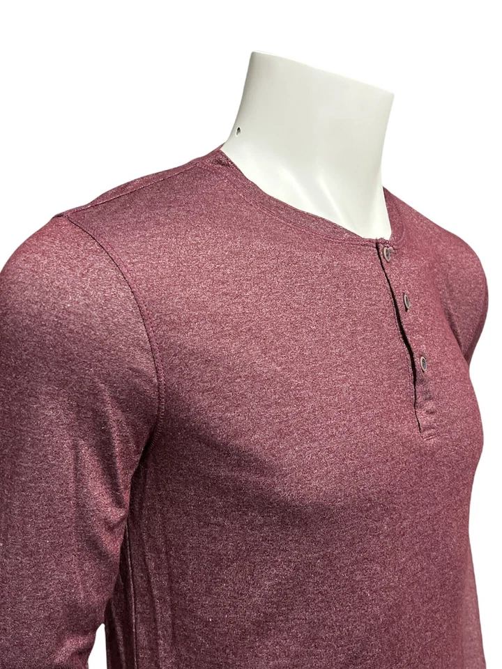 Мужская футболка Craft & Flow размер средний M бордовый пуловер на пуговицах оригинальный крой - Изображение 3 из 4