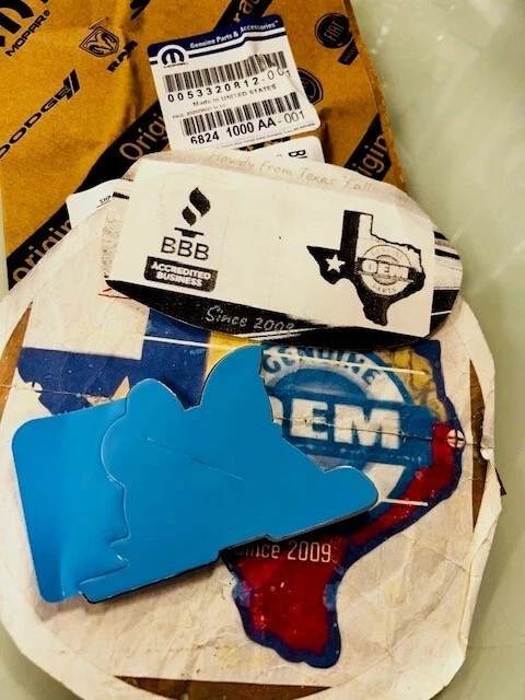 2015-18 Dodge Challenger 6.4L Scat Pack fender Emblem Decal Badge OEM 68241000 - Image 2 of 2