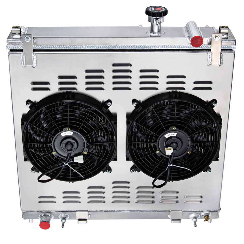 4-Row Radiator Shroud+Fan Fit Nissan Titan Armada Infiniti QX56 5.6L 2004-2015 - Image 2 of 4