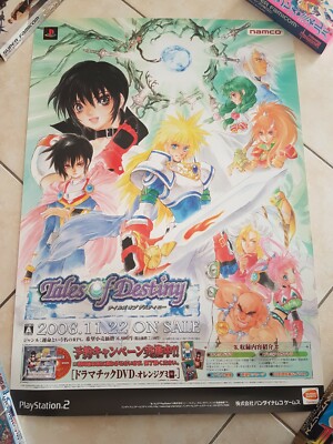 Affiche Originale Japonaise B2 Du Jeu Tales Of Destiny Sur PlayStation 2 - En Très Bon état