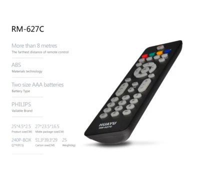 HUAYU RM-627C Telecomando per TV LCD LED Philips 3D Telecomando Universale