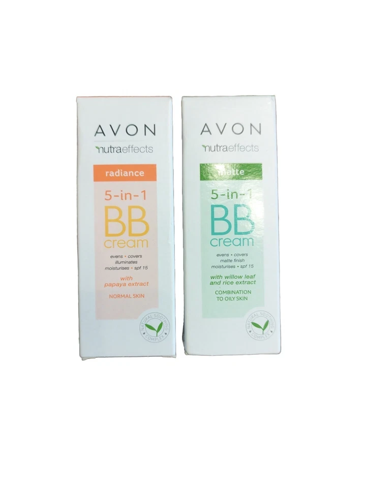 Avon Nutra Effects Radiance & Matte 5-in-1 BB Cream,SPF15,All Shades,New & Boxed - Image 2 of 4