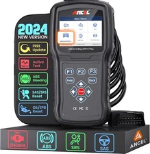 Ancel AD610 Plus+ OBDII Scanner ABS SRS Bi-Directional Automotive Code Reader