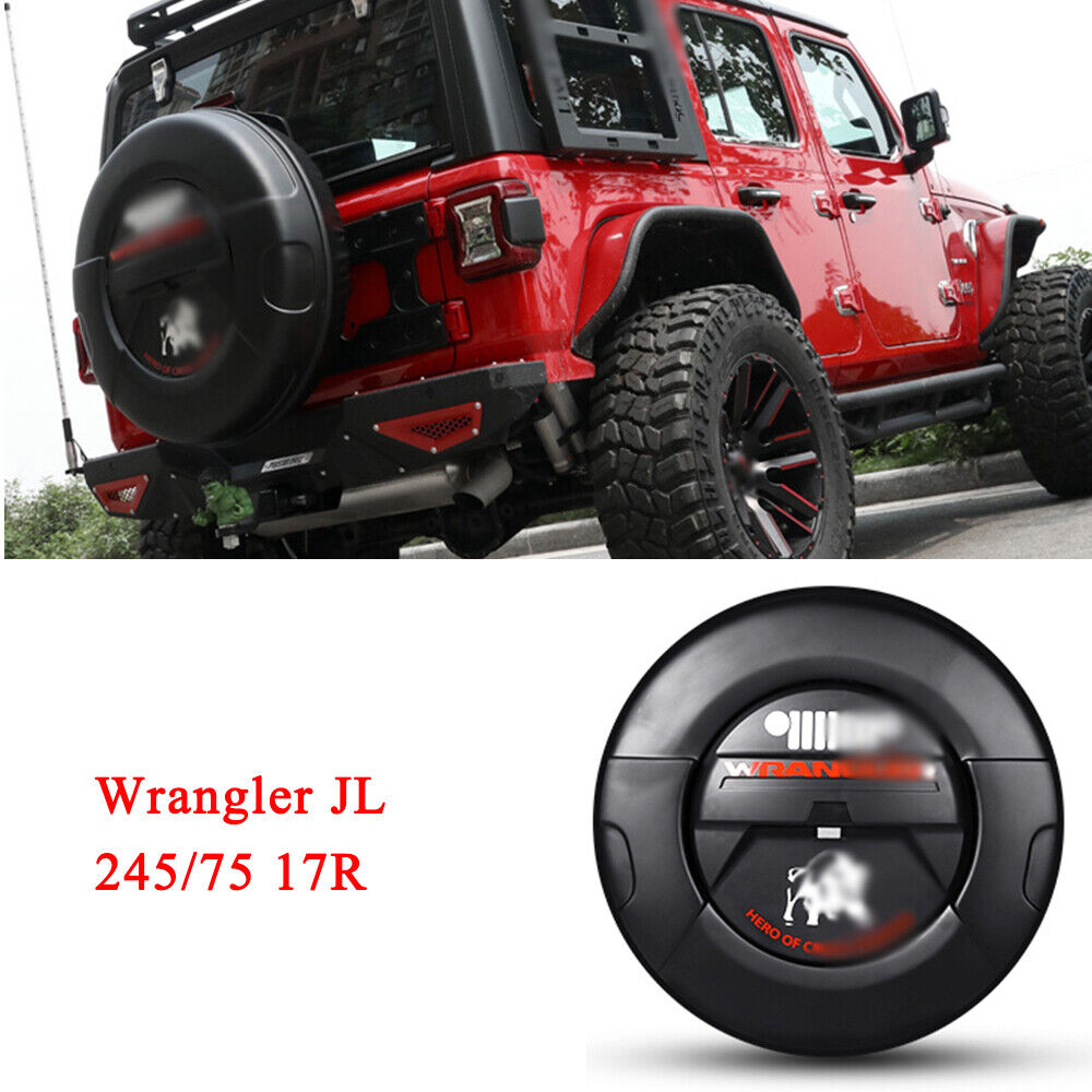 Spare Wheel Tire Cover fits for Jeep Wrangler JL 2018-2023 17inch ABS | eBay