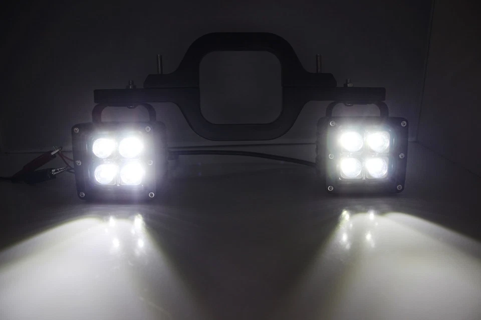 40W CREE LED Pods w/ Backup Reverse Tow Hitch Brackets For Offroad 4x4 Truck SUV — 第 4/4 张图片