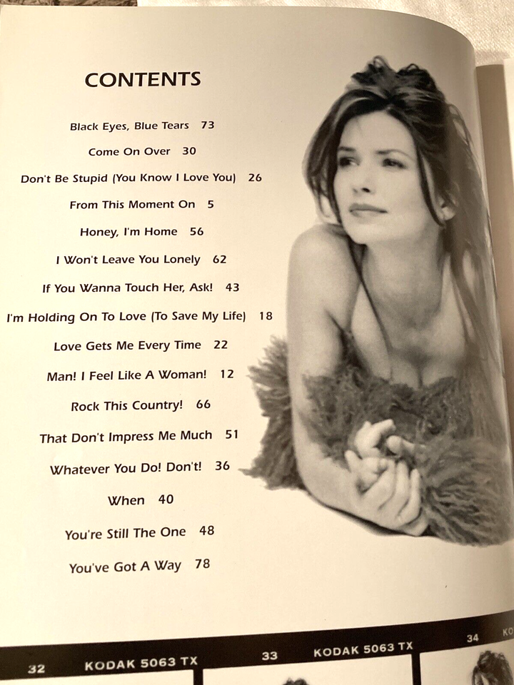 SHANIA TWAIN Come on Over Piano/Vocal Music Book 80 Pages eBay