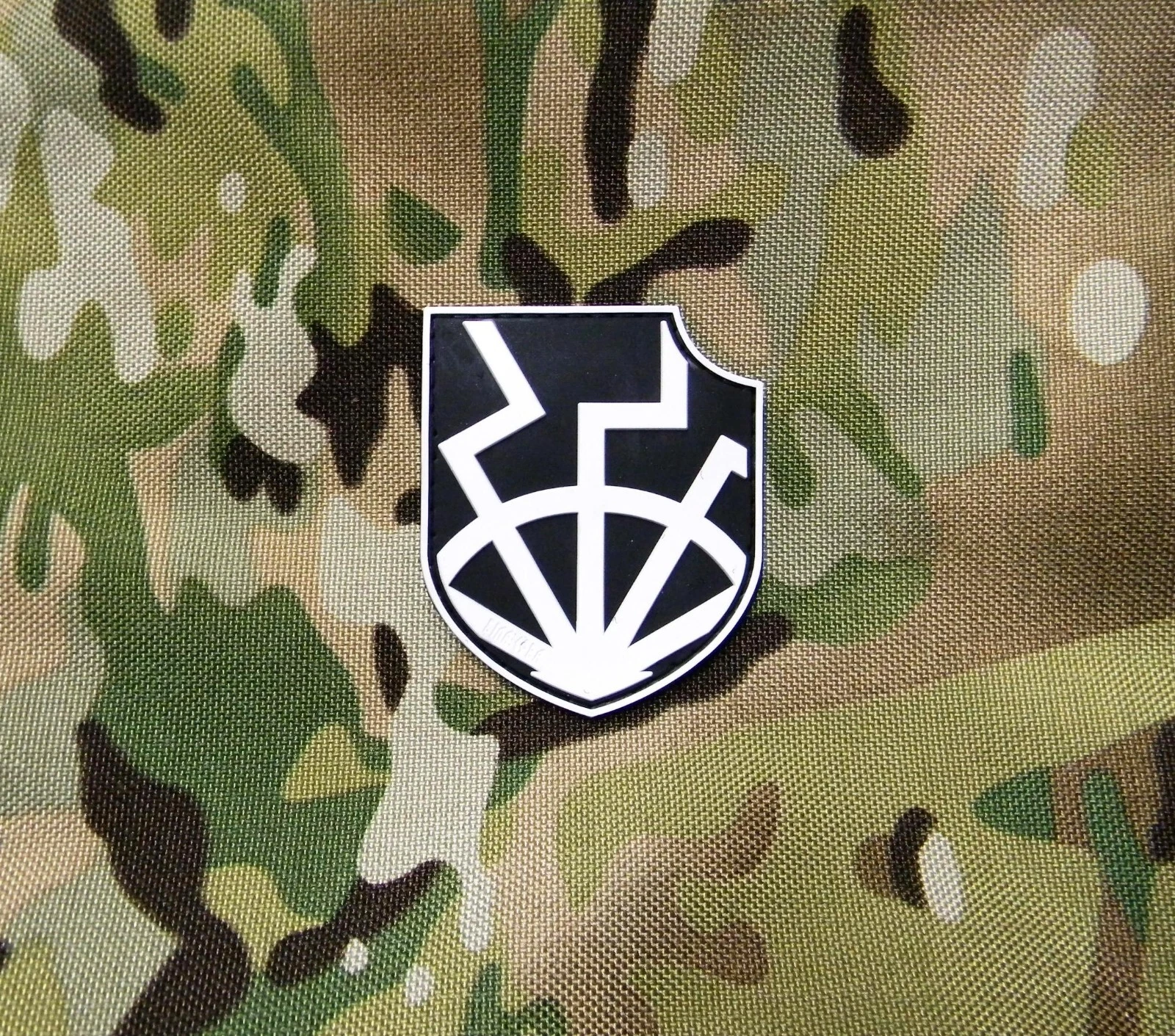 PVC chevron "Black Sun Division" black and white