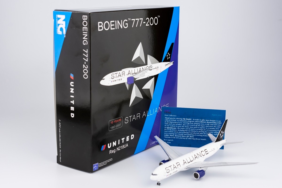 ユナイテッド航空 777-200ER N218UA 1/400 限時セール】【お取り寄せ商品】1/400 777-200(ER) ユナイテッド