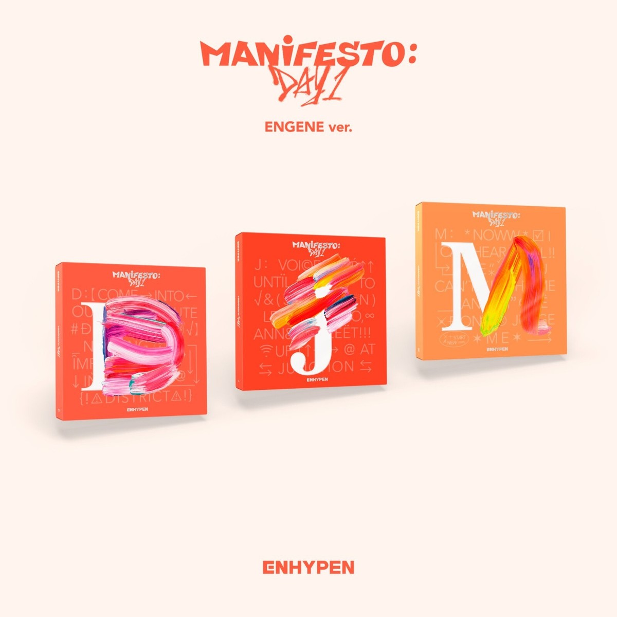 enhypen manifesto アルバム ENHYPEN MANIFESTO : DAY 1 3rd Mini Album M Version Contents+