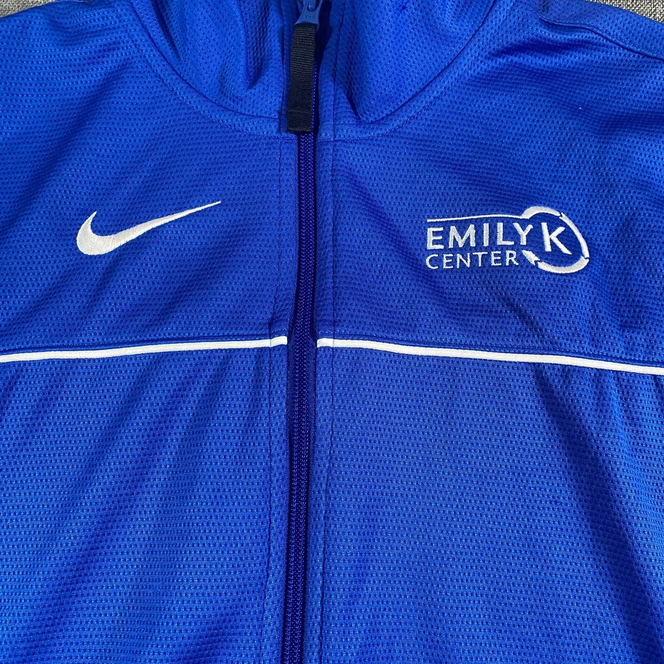 Chaqueta Nike Dri-Fit Cremallera Completa Para Hombre Pequeña Azul Ligera Emily K Center Foto 4 de 4